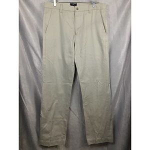 Men's Dockers Flat Front Light Khaki Size 34 x 34 Slim Fit
